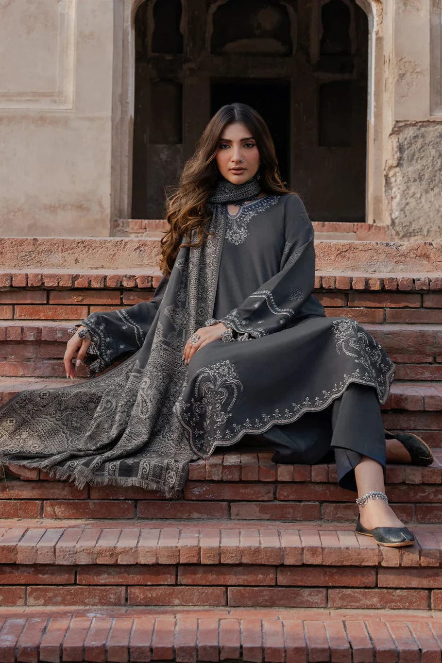 Dhanak Embroidery 3PC SUIT BTK-1049