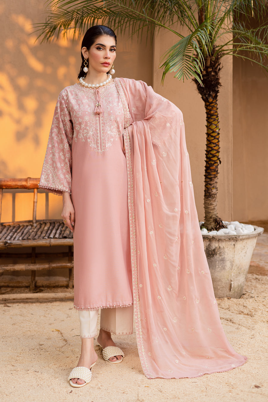 Dhanak Embroidery 3PC SUIT BTK-1065