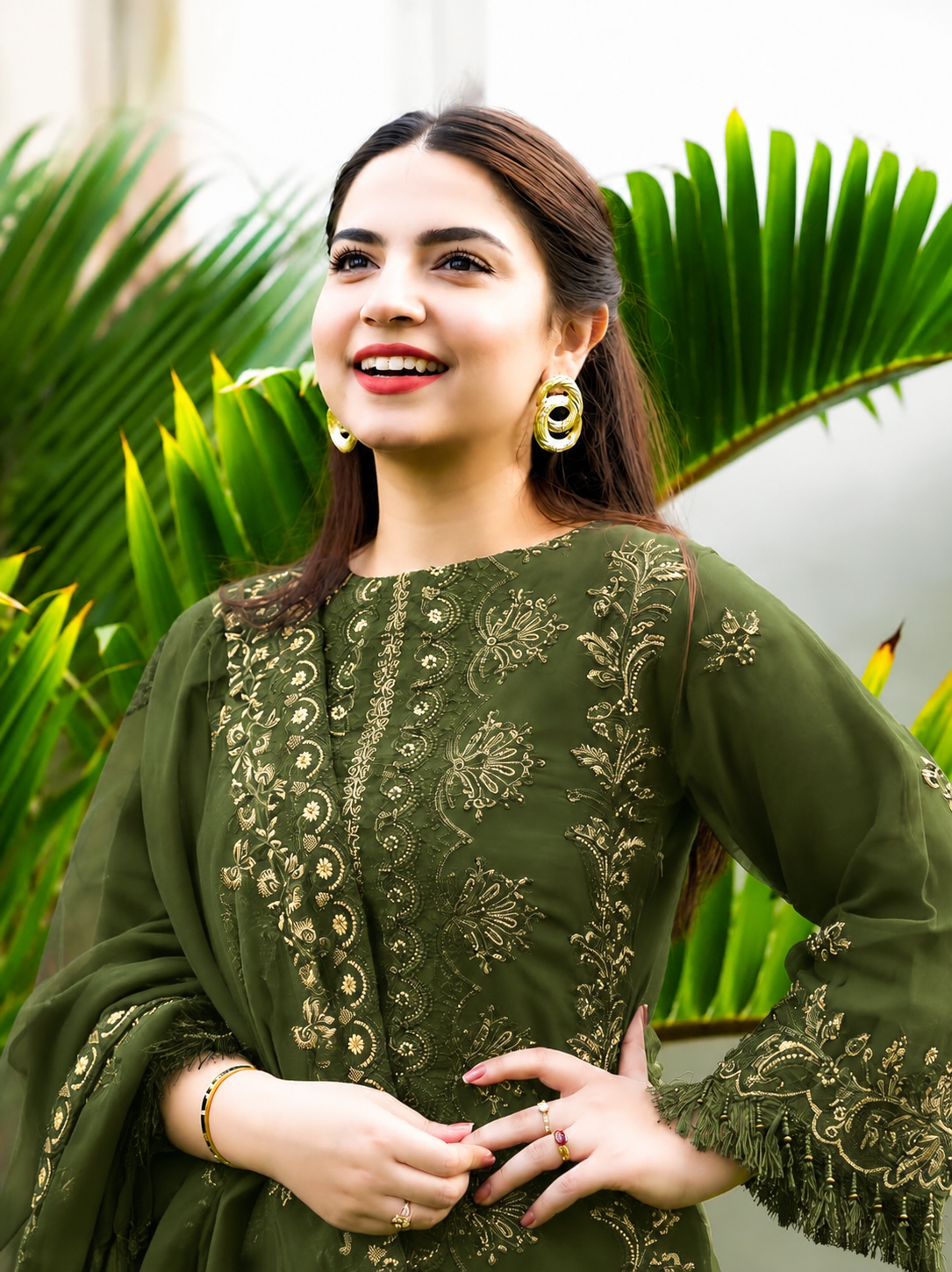 Dhanak Embroidery 3PC SUIT BTK-1022