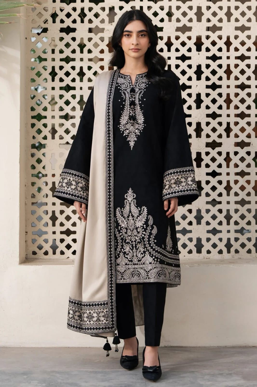 Dhanak Embroidery 3PC SUIT BTK-1030