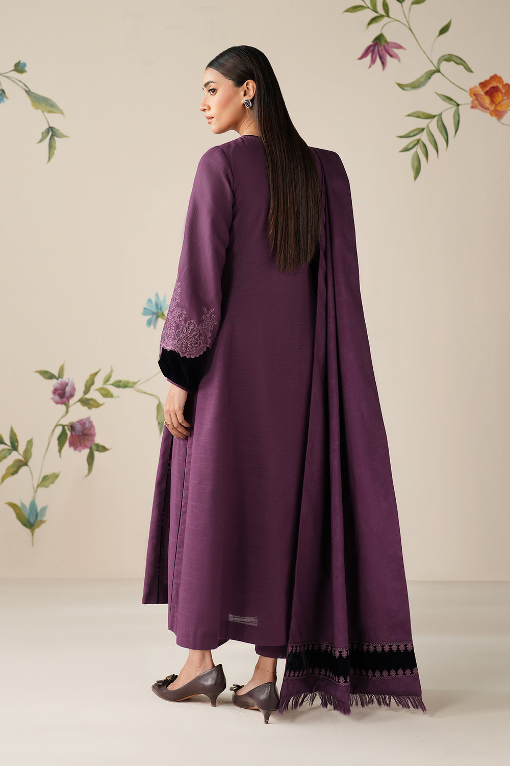 Dhanak Embroidery 3PC SUIT BTK-1038