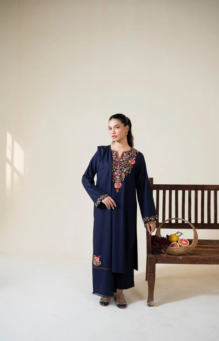 Dhanak Embroidery 3PC SUIT BTK-1044