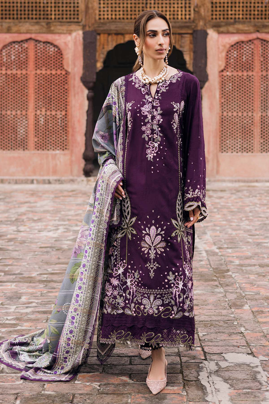 Dhanak Embroidery 3PC SUIT BTK-1059