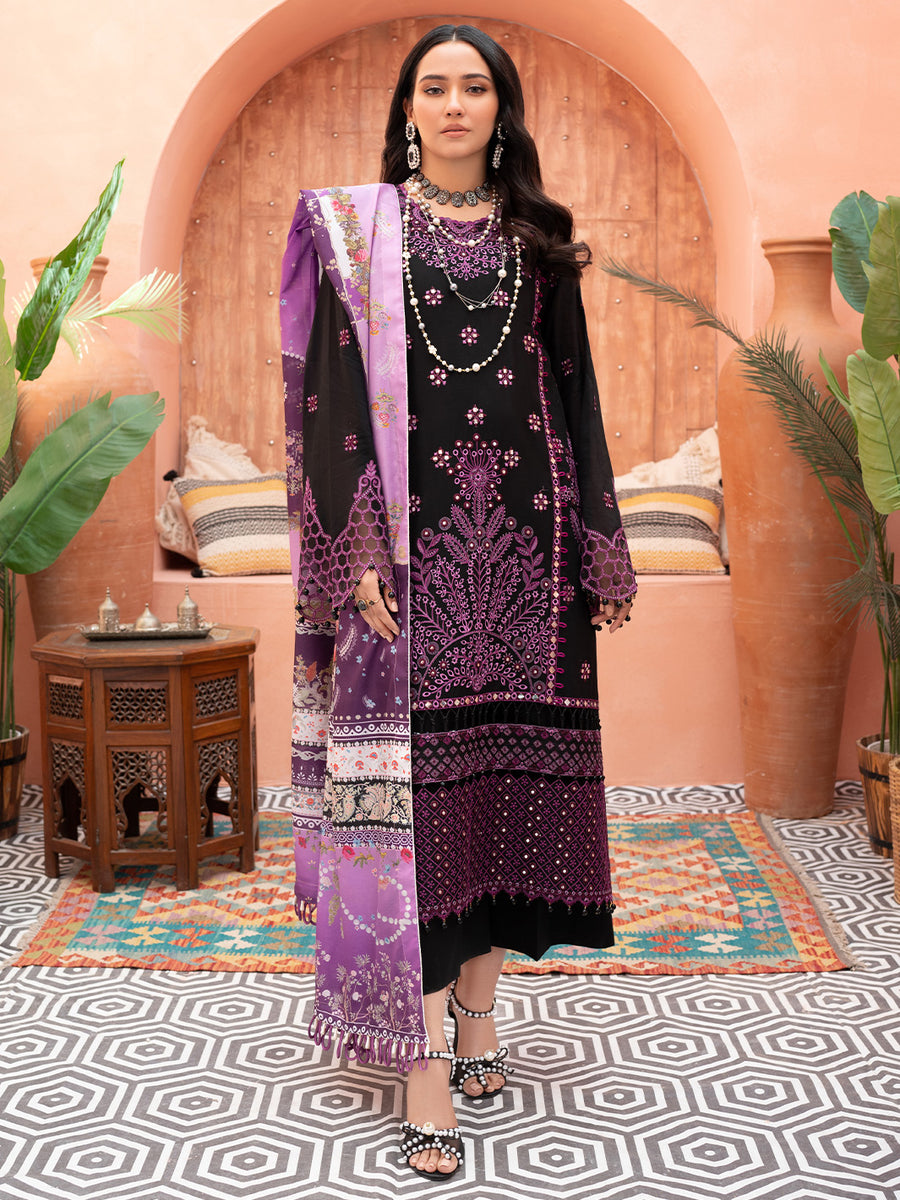 Dhanak Embroidery 3PC SUIT BTK-1060