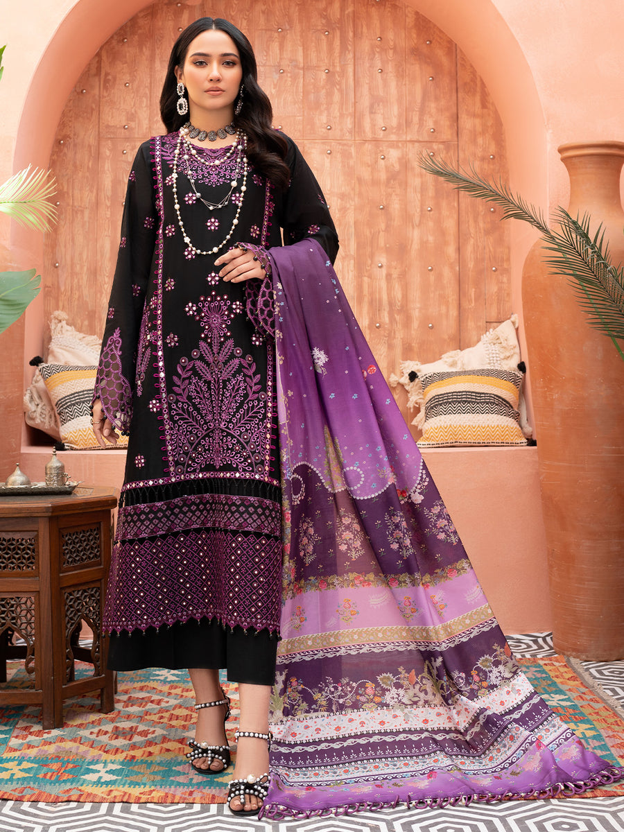 Dhanak Embroidery 3PC SUIT BTK-1060