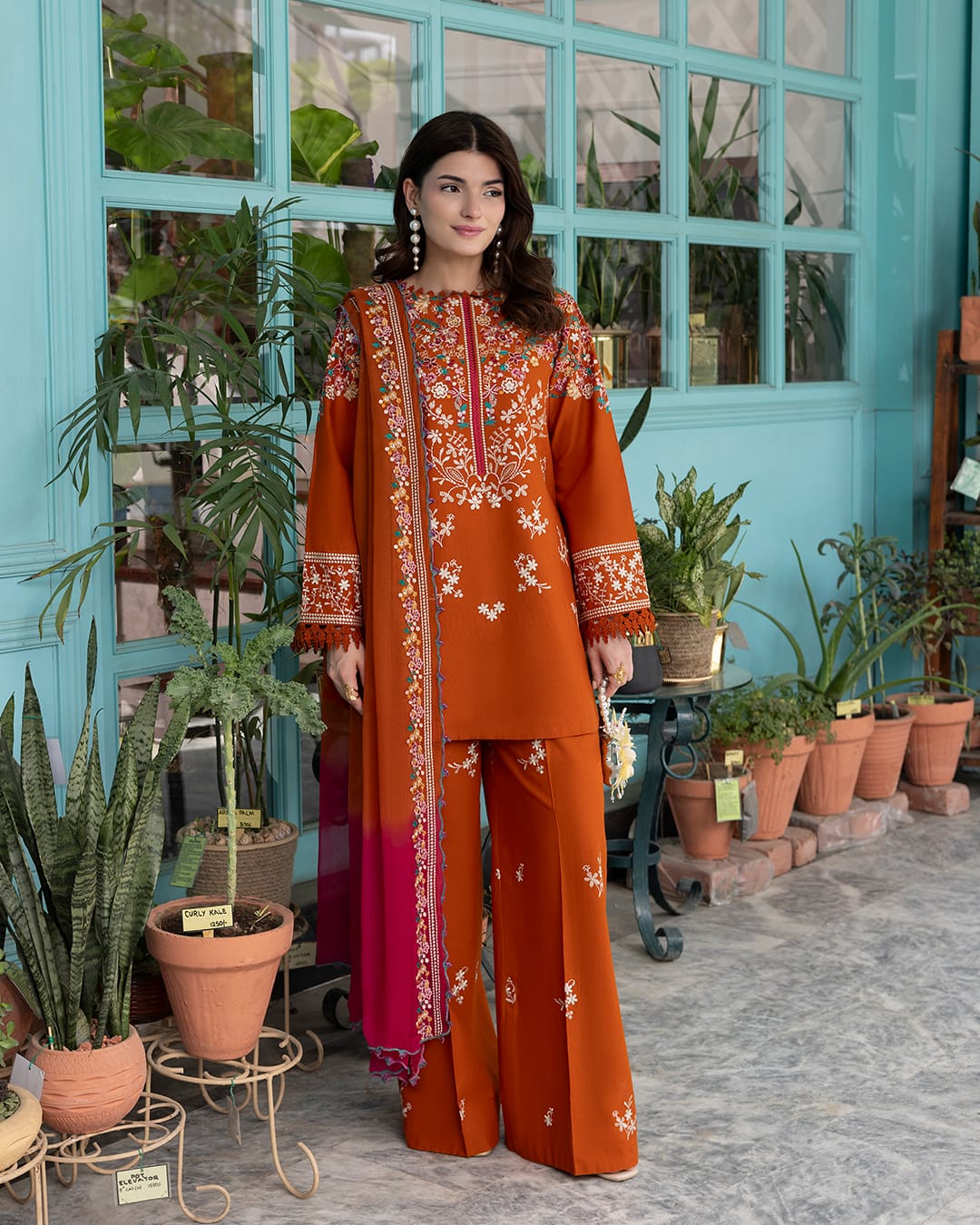Dhanak Embroidery 3PC SUIT BTK-1062