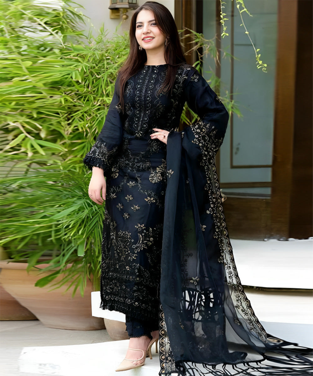 Dhanak Embroidery 3PC SUIT BTK-1019
