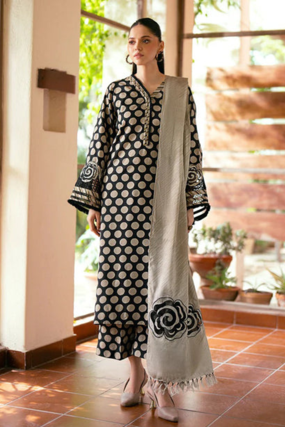 Dhanak Embroidery 3PC SUIT BTK-1004