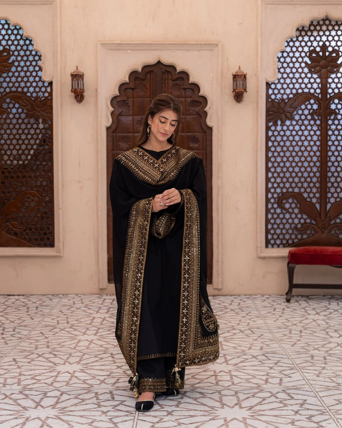 Lawn-3PC Embroidered Shirt with Sequins Embroidered Dupatta- 5135