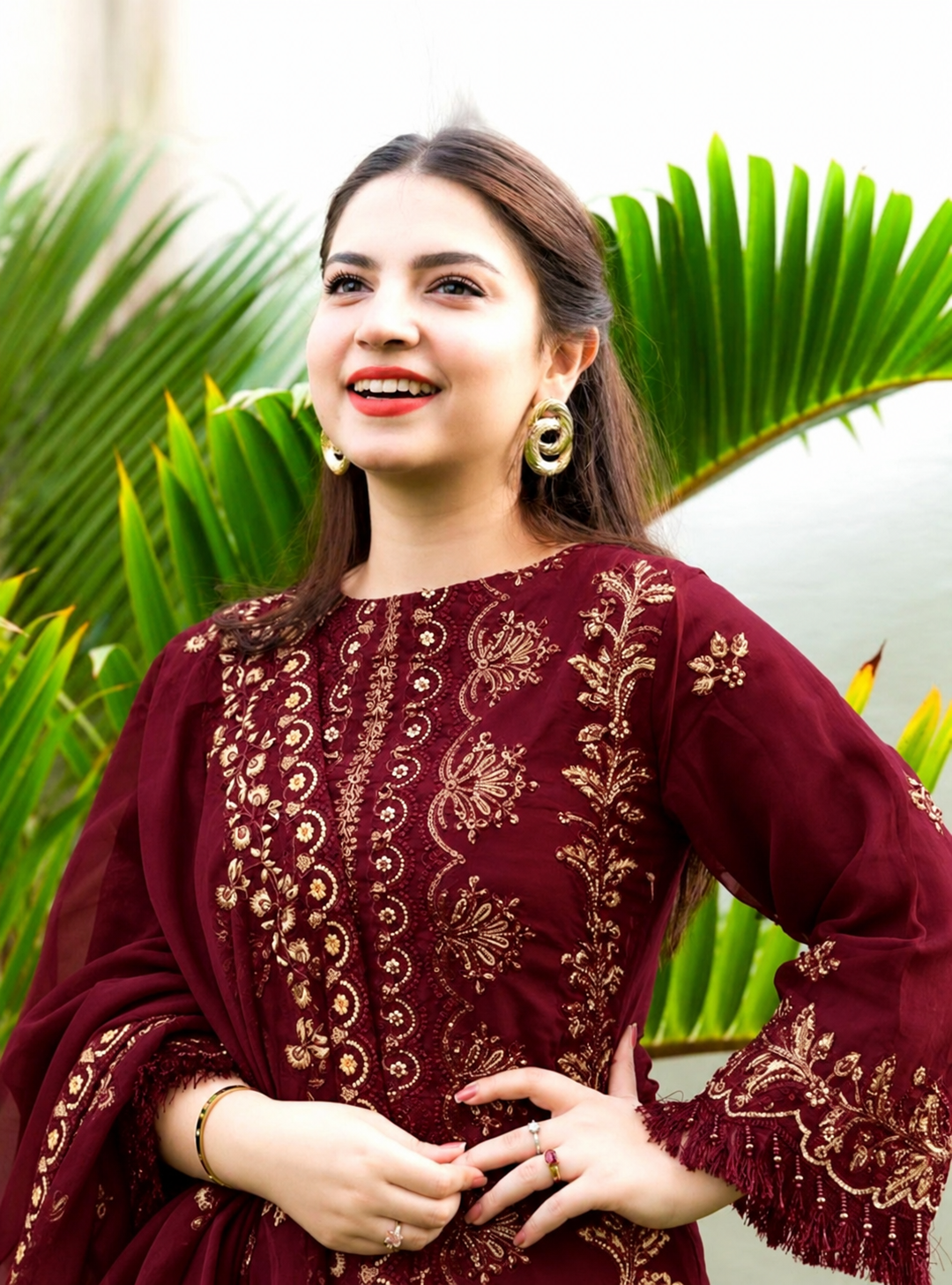 Dhanak Embroidery 3PC SUIT BTK-1021