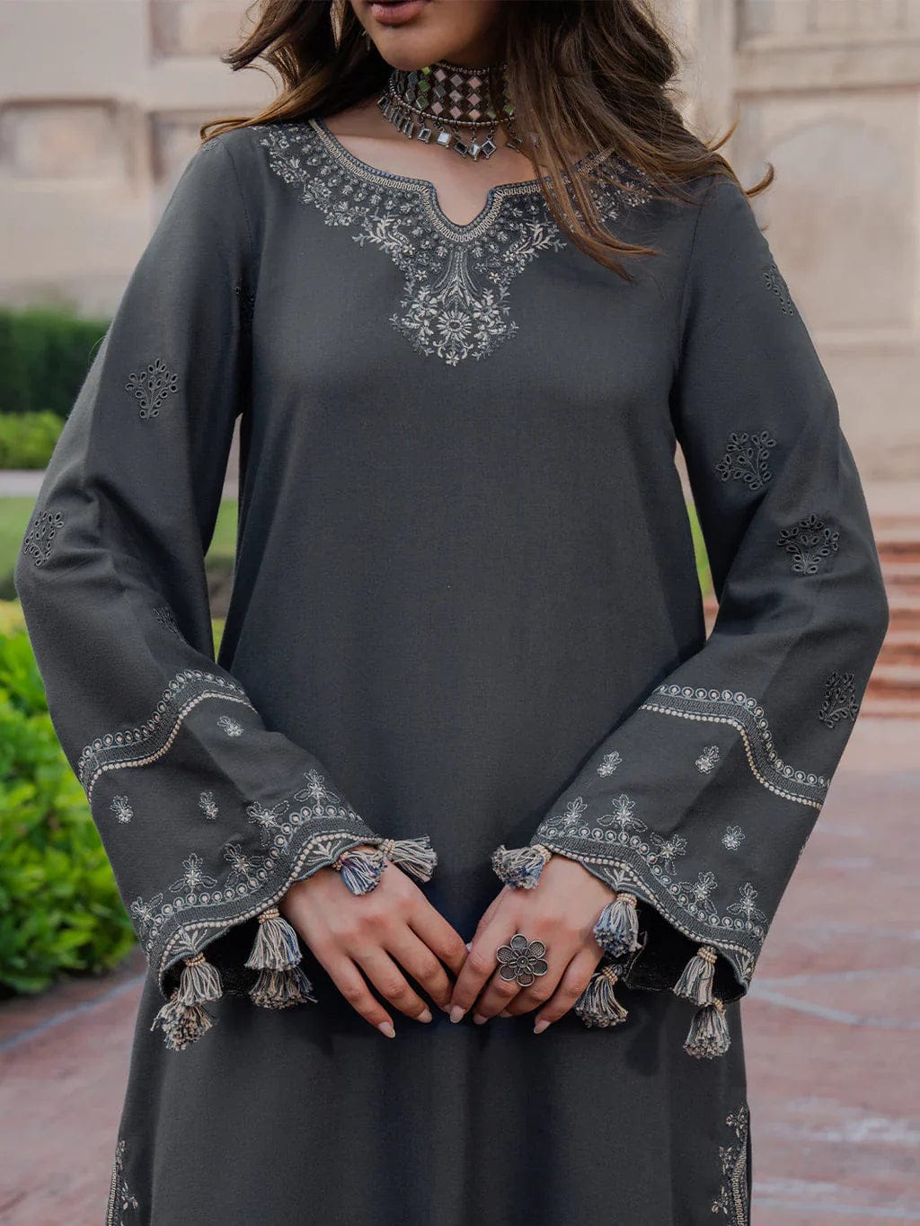 Dhanak Embroidery 3PC SUIT BTK-1005