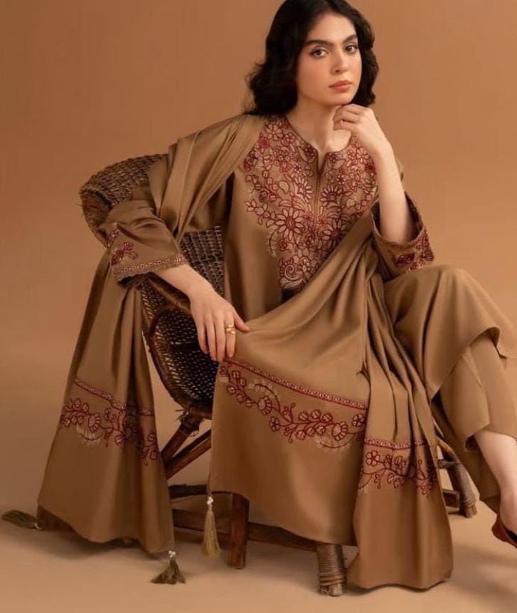 Dhanak Embroidery 3PC SUIT BTK-1016