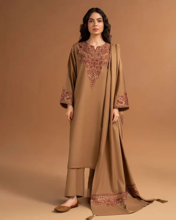 Dhanak Embroidery 3PC SUIT BTK-1016