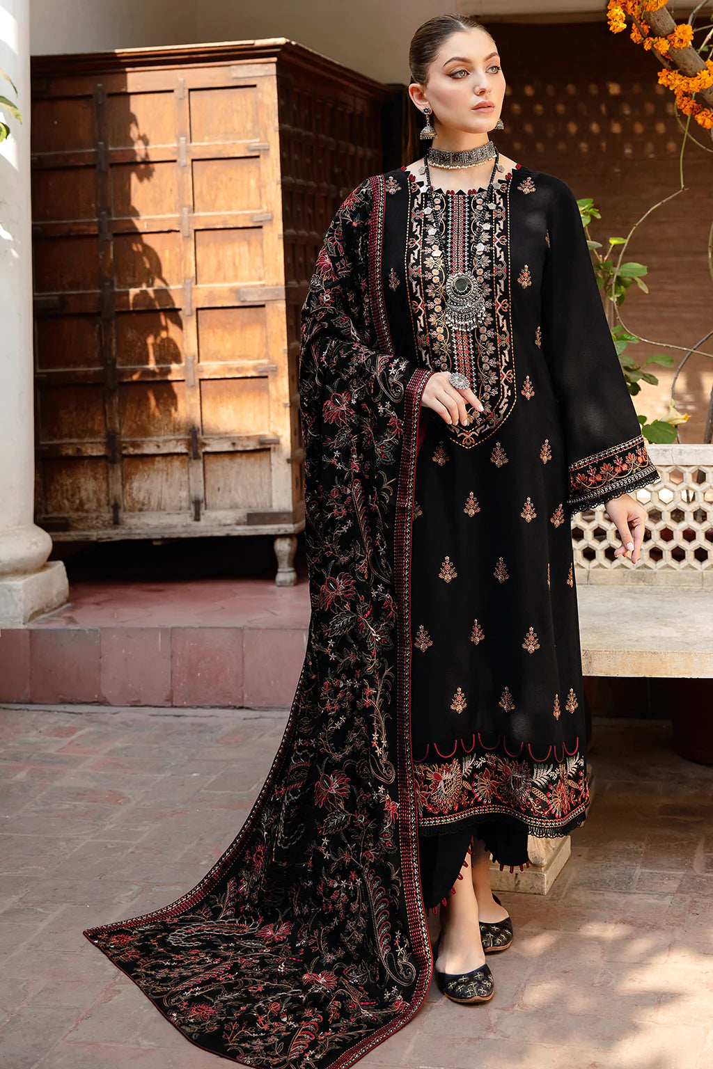 Dhanak Embroidery 3PC SUIT BTK-1015