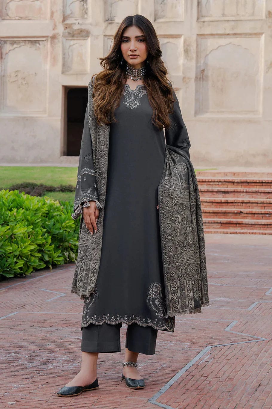 Dhanak Embroidery 3PC SUIT BTK-1005